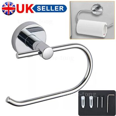 VICHIRSKIT Luxury Toilet Roll Holder Tissue Paper Chrome Wall Mounted Bathroom Cloakroom