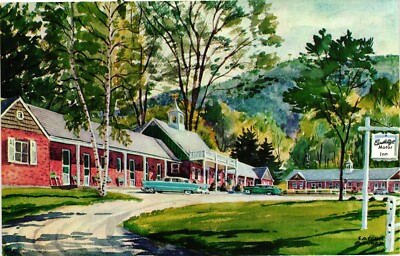 Candle Light Motor Inn Greenfield Massachusetts MA Postcard Unposted C1960
