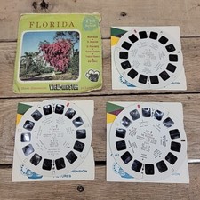 Florida The Peninsula USA Viewmaster 3 Reels Sleeves View Master FLA-1 2 3