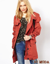 Vila Festival Parka Jacket In Aragon Color Best High Quality Rrp£100