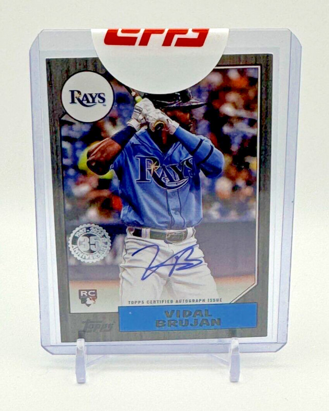 2022 Topps Series 1 Vidal Brujan 1987 Topps Baseball Auto Black #87BA-VB /199