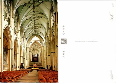 York Minster Interior Nave Postcard Unused (36685)