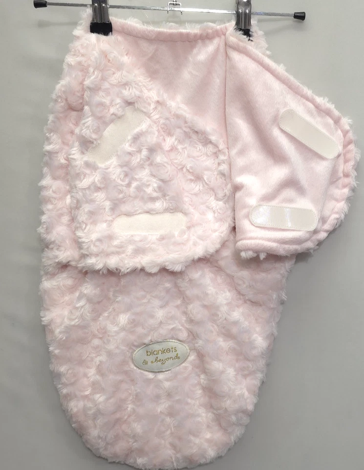 Mantas y más allá pañales para bebé durmientes acogedora roseta remolino rosa suave Foto 3 de 4