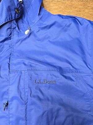 L.L. Bean Jacket Mens L Large Trail Model Full Zip Blue Hoodie