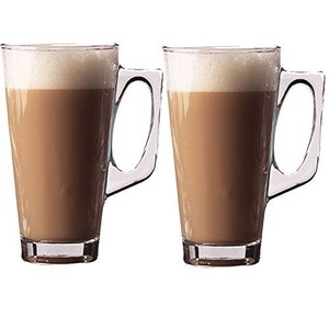 latte glasses with metal handles