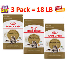 18 LB / 3 Pack Royal Canin Feline Maine Coon Adult Dry Cat Food, Breed Nutrition 1.79 per pound