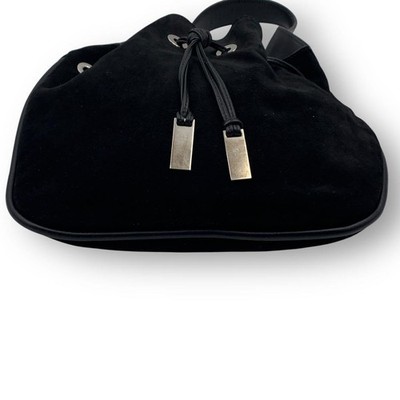 GUCCI Tom Ford Era Black Suede Leather Drawstring Shoulder Hobo 