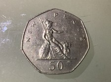 United Kingdom UK Great Britain 50 New Pence 1979 Circulated