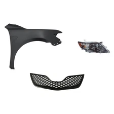 For Toyota Camry 10-11 3-Piece Kit (Passenger Side Headlight, Grille, Front