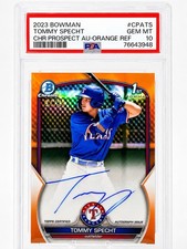 TOMMY SPECHT 2023 1st Bowman Chrome Auto Orange  /25 (PSA 10 - GEM MT) Pop 4