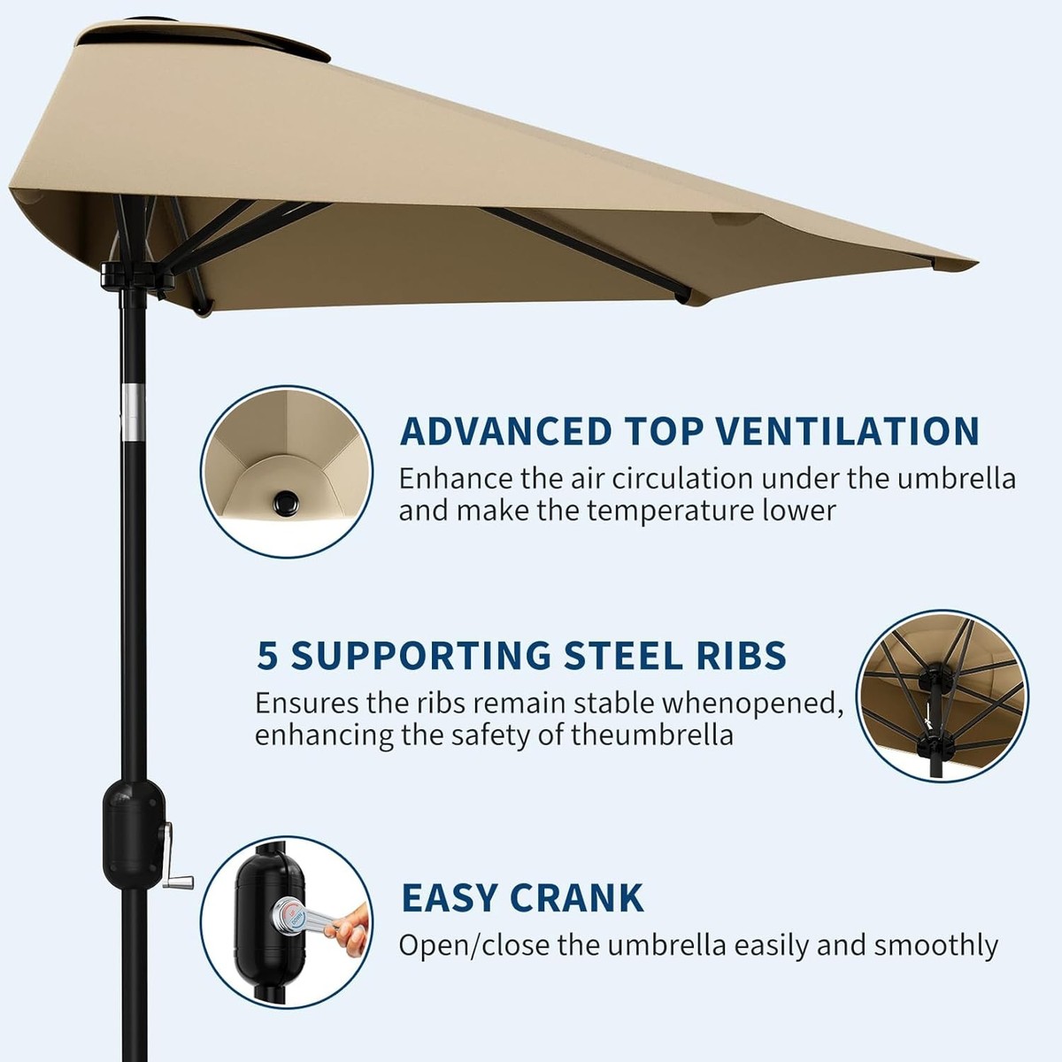 black white umbrella patio Safavieh Elegant Valance Auto Tilt Scalloped Umbrella, Wood Pattern Where to get a Size:7.5 (25.0) Aluminum pole with white