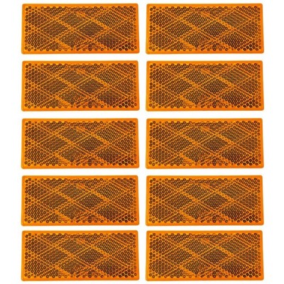 All Star Truck Parts Amber/Red Class A 80mmx35mm 3.14x1.4 Rectangular Reflector