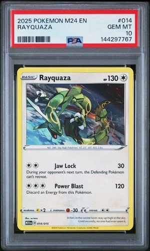 2025 POKEMON M24 EN-MCDONALD'S COLLECTION #014 RAYQUAZA PSA 10