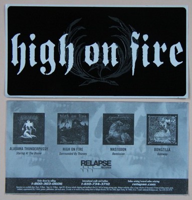 High On Fire Surrounded By Thieves - Logo Promo Sticker 2002