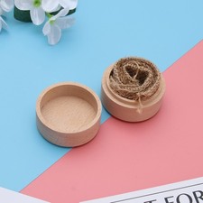 Wooden Ring Box Khaki Vintage Style for Wedding Engagement Holder