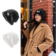 Windproof Fleece-Lined Beanie - Thickened Winter Ski Warm Sports Casual Cap