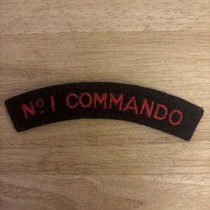 British Army No 1 Commando embroidered shoulder title Patch