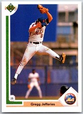 ⚾ 1991 Upper Deck #156 Gregg Jefferies New York Mets