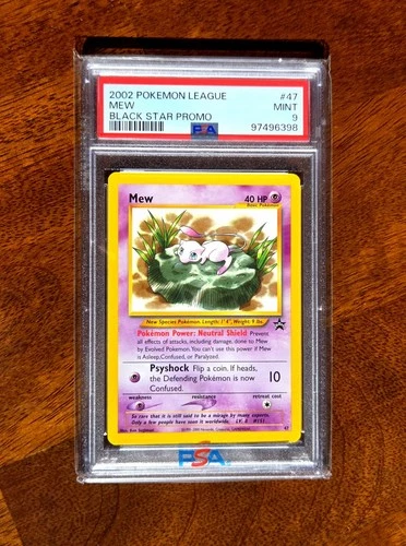 2002 POKEMON LEAGUE PROMO BLACK STAR #47 MEW PSA 9