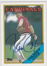1988 Topps #59 Danny Cox Cardinals Signed Auto IP Free Shipping!