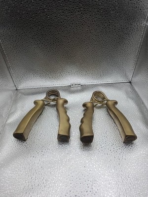 Lot 2 Vintage Solid Brass Exercise Hand Grip Hand Strength Exercise Grippers 