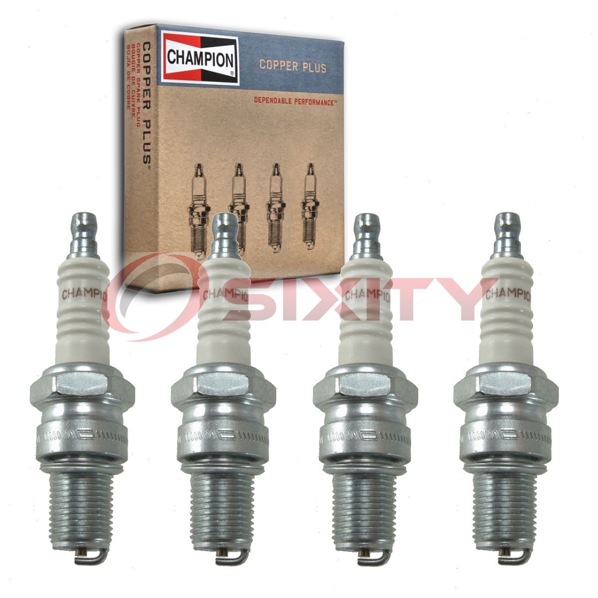 4 pc Champion Copper Plus Spark Plugs for 1959-1966 Turner SPR60 0.9L L4 iq