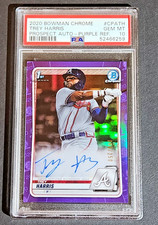 2020 Bowman Chrome 1st Prospect Auto Purple Refractor /250 Trey Harris PSA 10