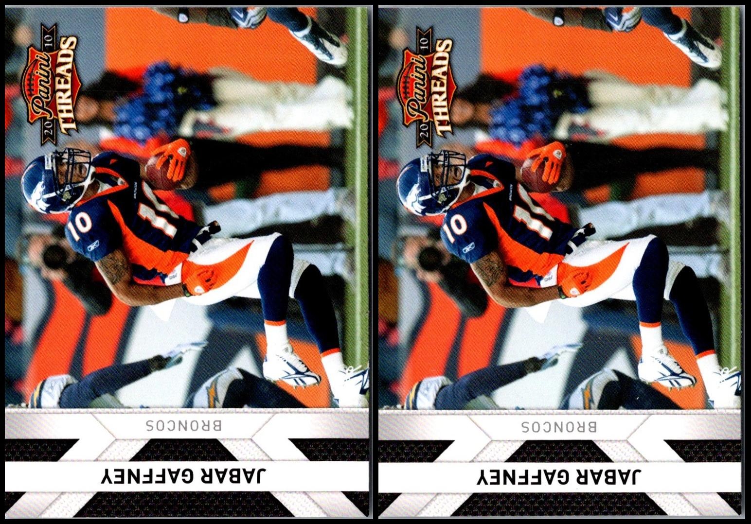Panini Threads Jabar Gaffney (2) Card Lot - EXCLUSIVE OFFER – ACT QUICK!