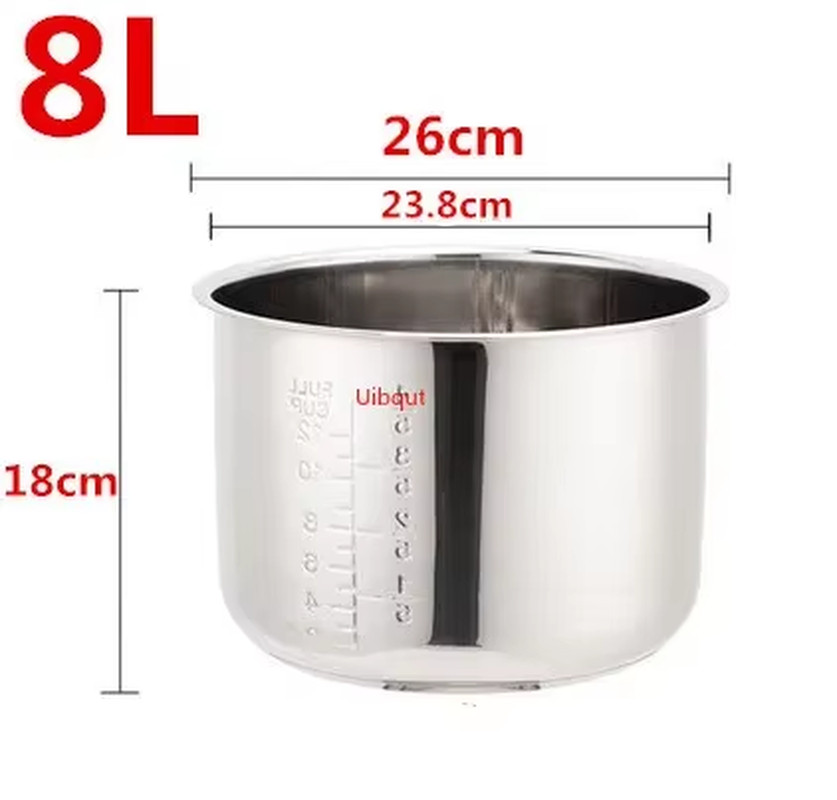 304 Stainless Steel Rice Cooker Inner Container Non Stick Cooking Pot Replacemen