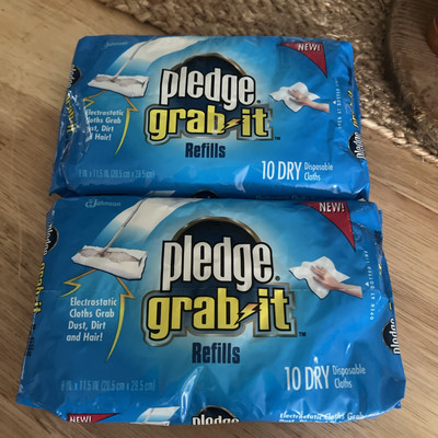 Pledge grab it refills 20 dry disposable cloths lot of 2 SEALED