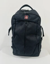 Swiss Tech Adult Unisex Alps Black Backpack with Adujustable Straps