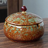 Aschenbecher, Aschenbecher Aus Keramik, Winddicht, Mit Deckel, Zur Dekoration