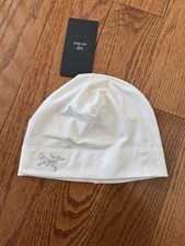 Arc'teryx Rho Lightweight Microfleece Toque Beanie White L/XL New 100 Authentic