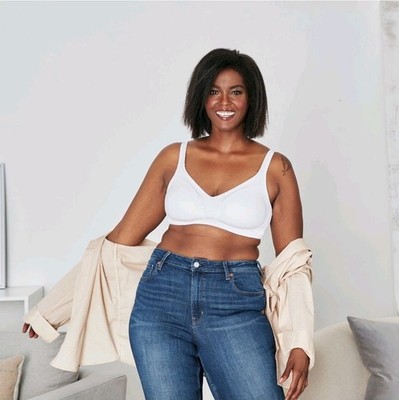 Playtex Women's Bounce Control Convertible Wireless T-Shirt Bra Full-Support 42C