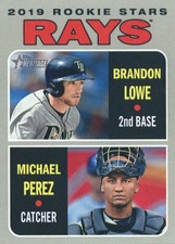 2019 Topps Heritage #9 Brandon Lowe RC Michael Perez RC - BB
