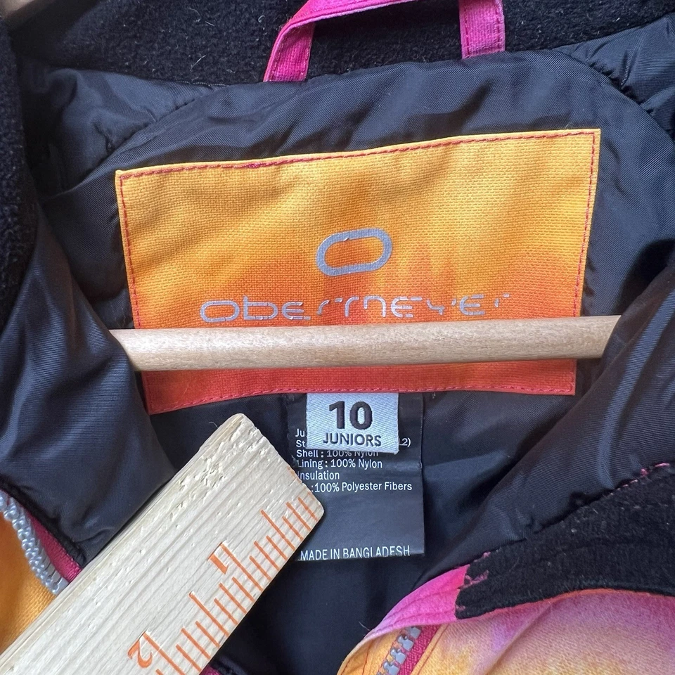 Obermeyer Niñas Esquí Nieve Chaqueta Cremallera Sudadera con Capucha Talla 10 Juniors Aislada Foto 4 de 4