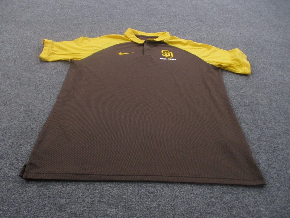 Camisa San Diego Padres Hombres M Dri Fit Polo Nike Béisbol Rendimiento Activo Deporte Foto 2 de 4