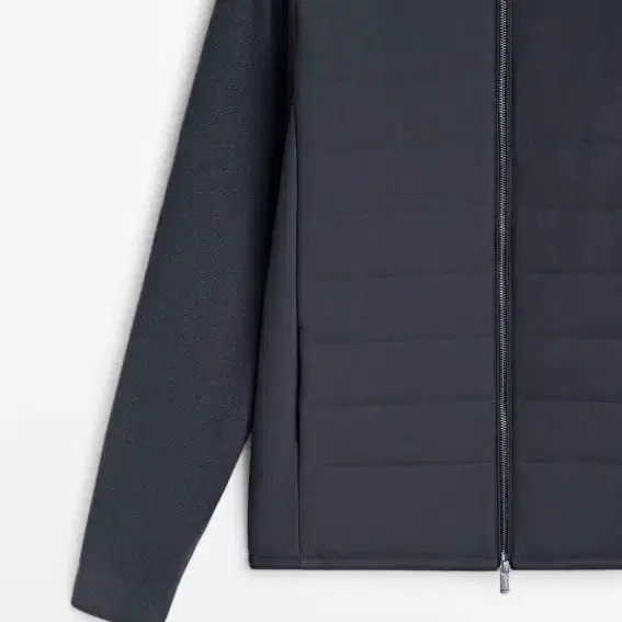 Massimo Dutti Men's Knit Padded Jacket XL Navy Warm Coat thumbnail 5