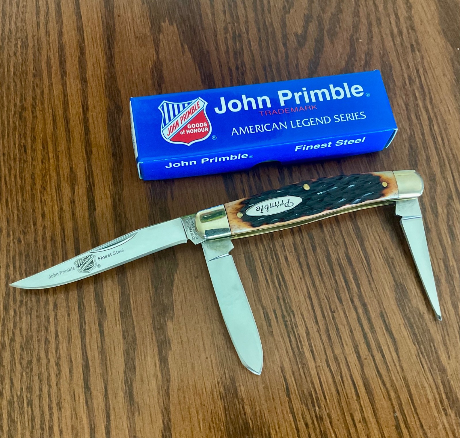 John Primble large 4 inch 3 blade stockman pocketknife