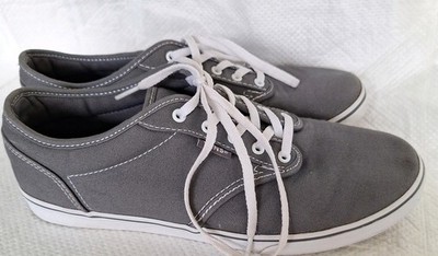 Vans Womens Atwood Canvas Lace Up Shoes Sneakers Gray Size 8.5