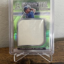 2021 SPECTRA MONUMENTAL MEMORABILIA JUMBO PATCH PRIZM ALBERT ALMORA JR #14/25