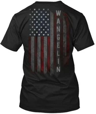 Wangelin Family American Flag T-Shirt Made in the USA Size S to 5XL