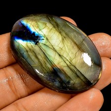 108.5 Ct AAA Natural Labradorite Oval Shape Cabochon Loose Gemstone 46X30X9 mm