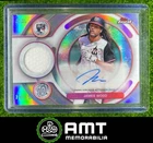 James Wood RC 2025 Topps Finest 74/99 Auto Jersey Blue Washington Nationals