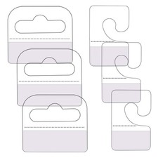 SnowTing 120Pcs Self Adhesive Plastic Hang Clear Tabs Hooks Display