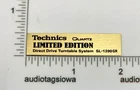 Technics SL-1200GR LIMITED EDITION Turntable Replacement Badge Custom Made Gold