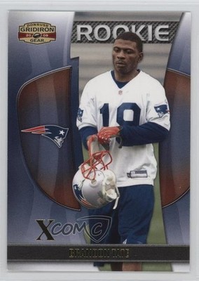 2009 Donruss Gridiron Gear Gold X's 4/100 Brandon Tate #115 Rookie RC 0a3
