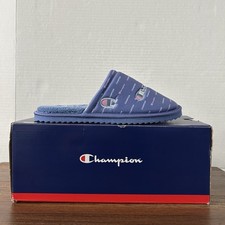 Champion Women  s Slippers Motel Script Blue Size 7