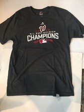 Youth Washington Nationals 2016 Division Champs Majestic T-Shirt XL Size 18
