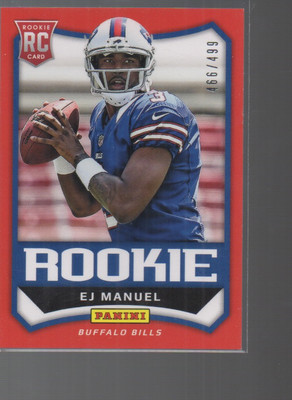 E.J. MANUEL 2013 PANINI FATHER'S DAY ROOKIE CARD #27 /499